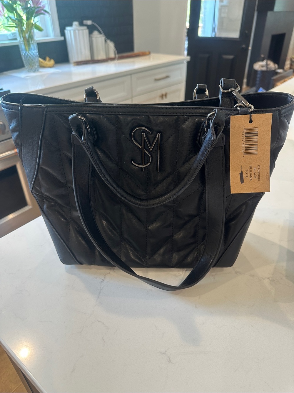 NWT Steve Madden Black Tote